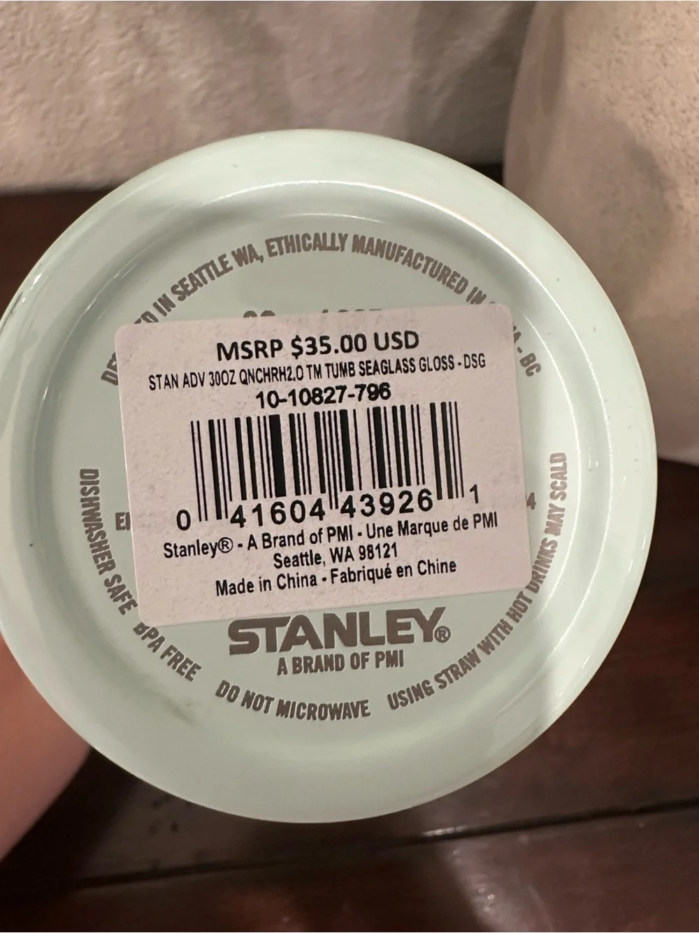 Stanley Seaglass Gloss Quencher Tumbler with Iridescent Floral Design